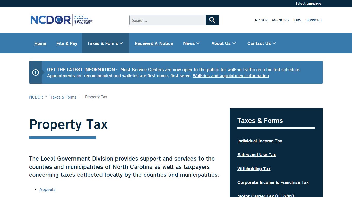 Property Tax | NCDOR